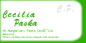 cecilia paska business card